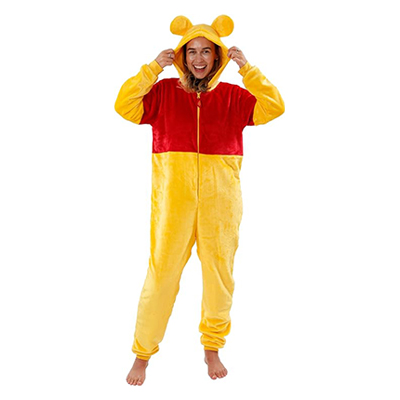 Disney Pijama Entero Winnie The Pooh para Mujeres | Disfraces de Winnie The Pooh | Pijamas de Forro Polar para Mujeres | Tallas Pequeño a XX-Grande | Mercancía Oficial de Winnie The Pooh
