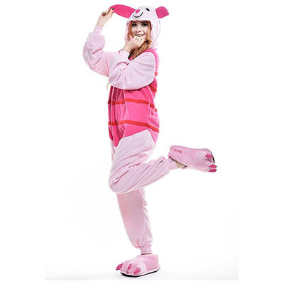 Disfraz Carnaval / Halloween y Pijama de Piglet de Winnie de Pooh para Adultos Unisex