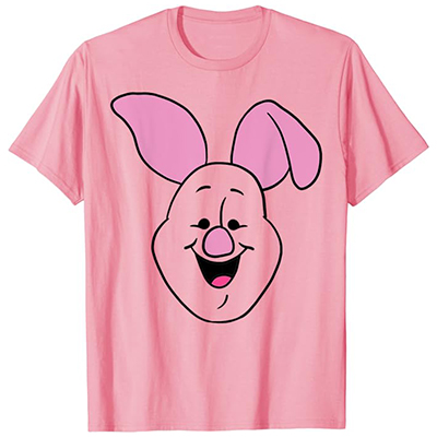 Camiseta con cara de Piglet Winnie The Pooh Manga Corta Unisex