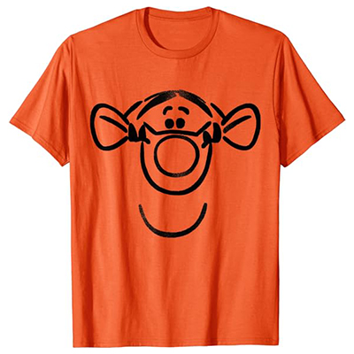Camiseta con cara 2 de Tigger de Winnie The Pooh Manga Corta Unisex